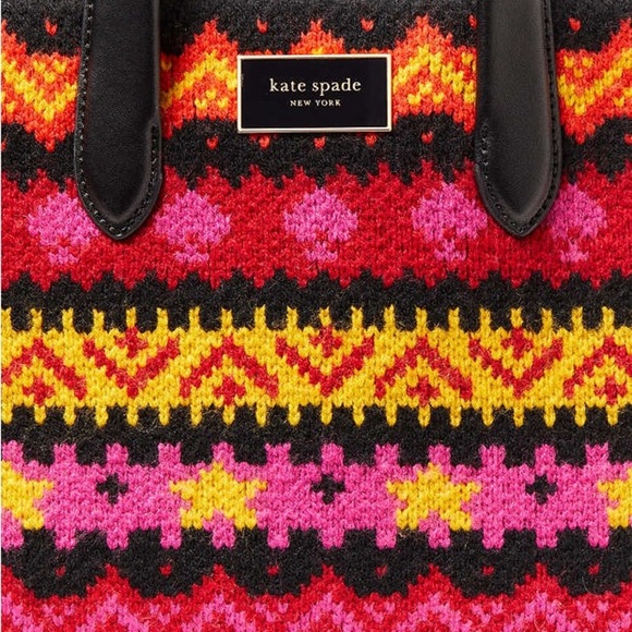 Kate Spade Manhattan Carnival Fair Isle Small Tote NWT - Picture 8 of 14